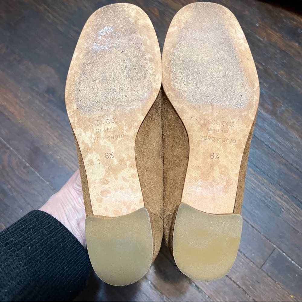 Sesto Meucci Made in Italy Ramie Suede Pumps Vara Ferragamo Look-Alike Size 6.5N - Picture 10 of 12